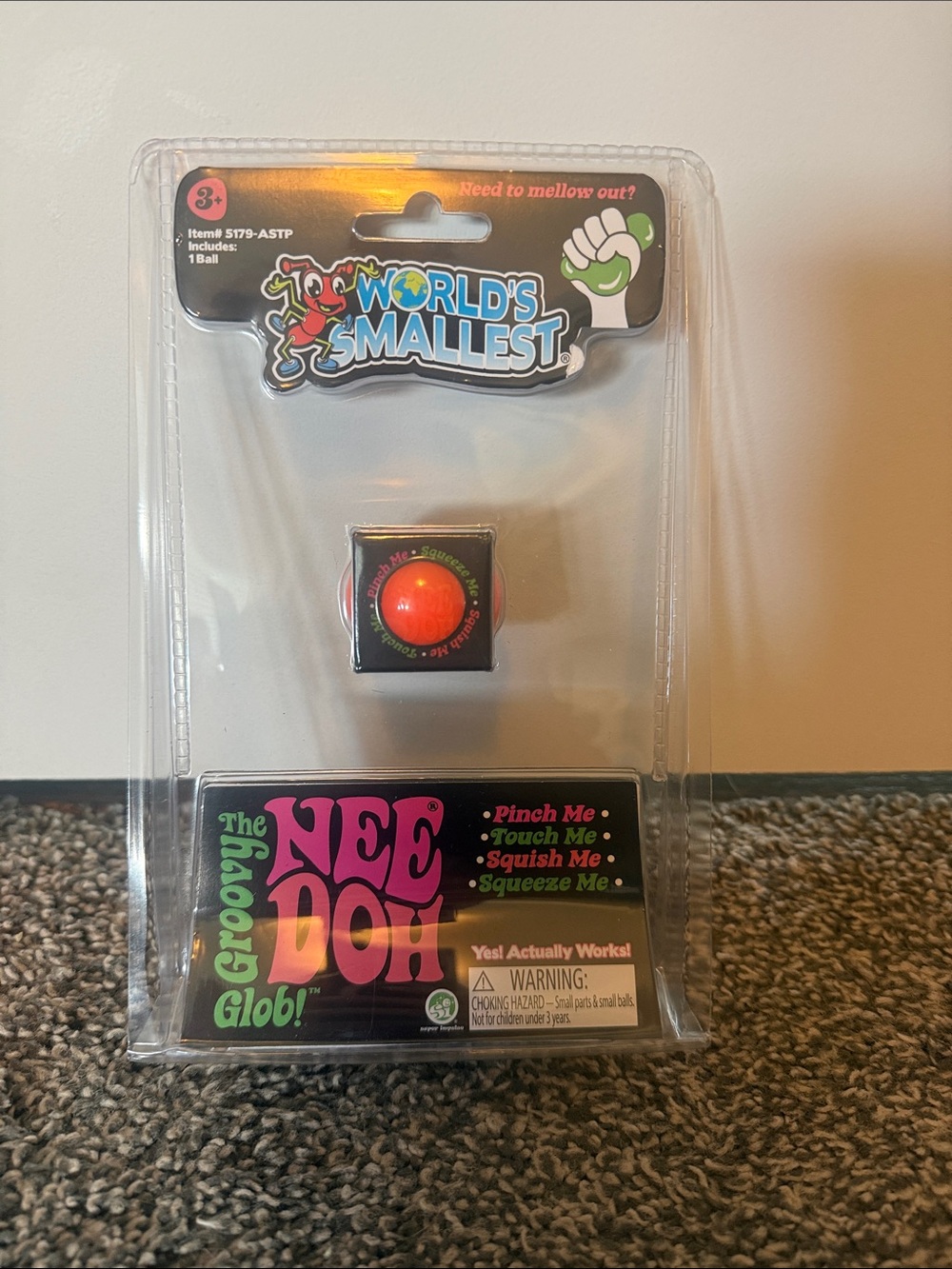 World's Smallest Groovy Nee Doh Glob! - Orange